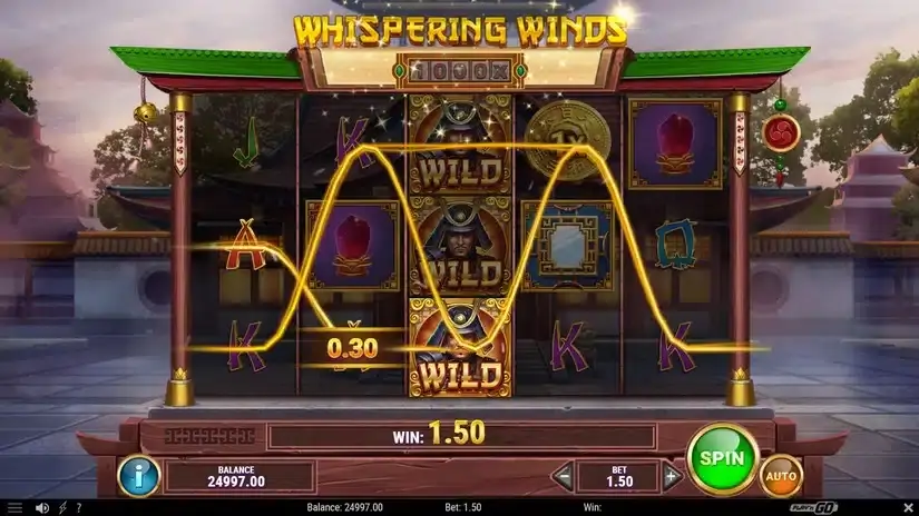 Whispering Winds slot screenshot 2
