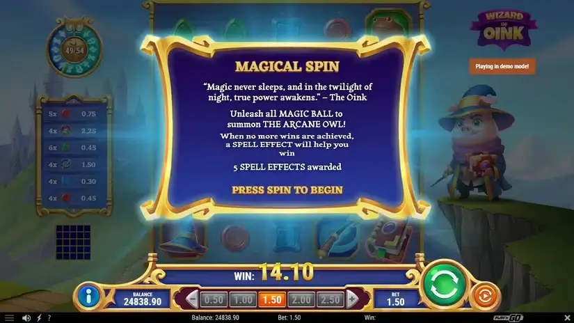 Wizard of Oink slot screenshot 6