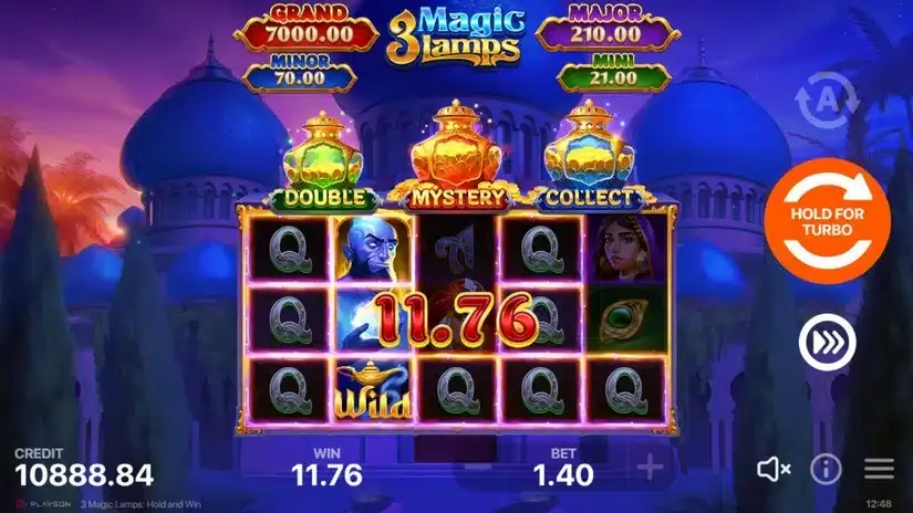 3 Magic Lamps: Hold and Win slot screenshot 5