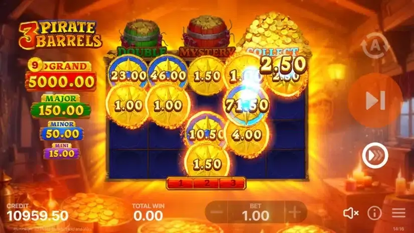 3 Pirate Barrels: Hold and Win slot screenshot 4