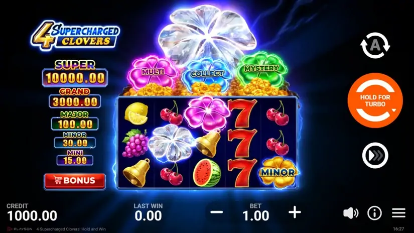 4 Supercharged Clovers: Hold and Win slot screenshot 1