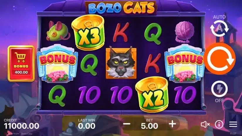 Bozo Cats slot screenshot 