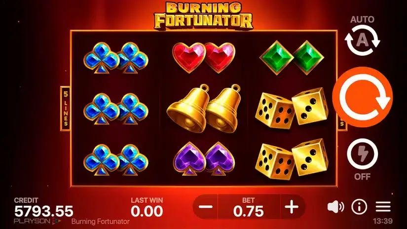 Burning Fortunator slot screenshot 