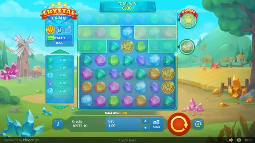Crystal Land slot screenshot 