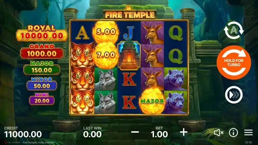 Fire Temple: Hold and Win slot screenshot 1