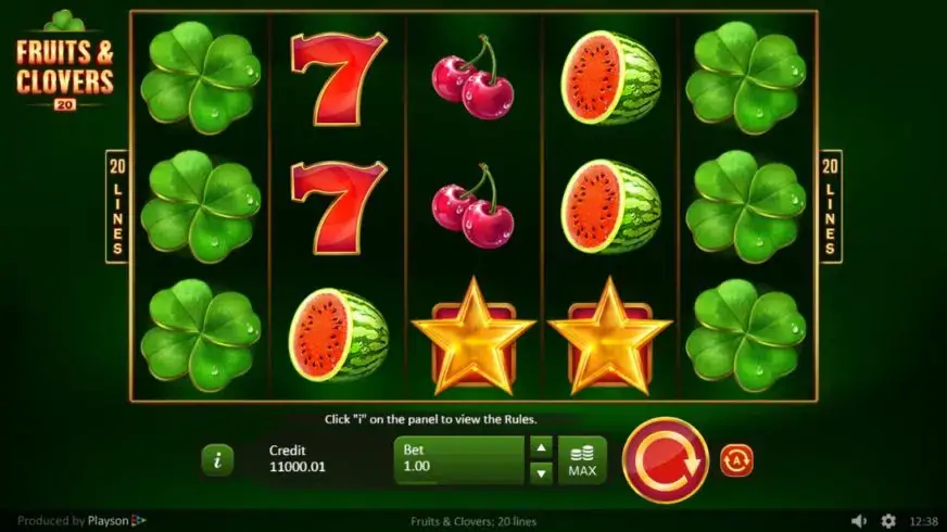 Fruits & Clovers 20 lines slot screenshot 1