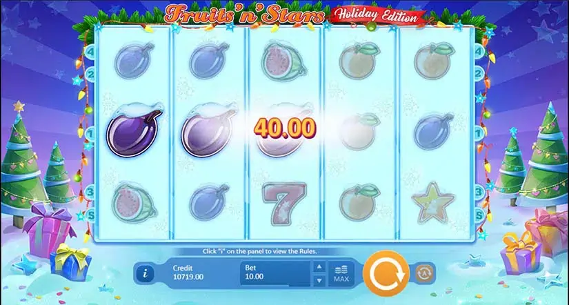 Fruits’N’Stars: Holiday Edition slot screenshot 2