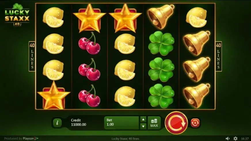 Lucky Staxx 40 lines slot screenshot 1