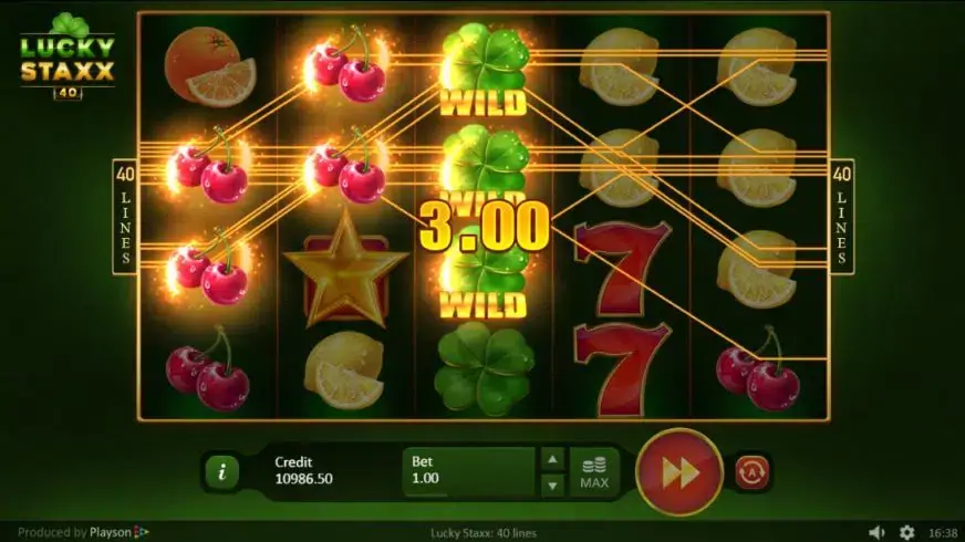 Lucky Staxx 40 lines slot screenshot 3