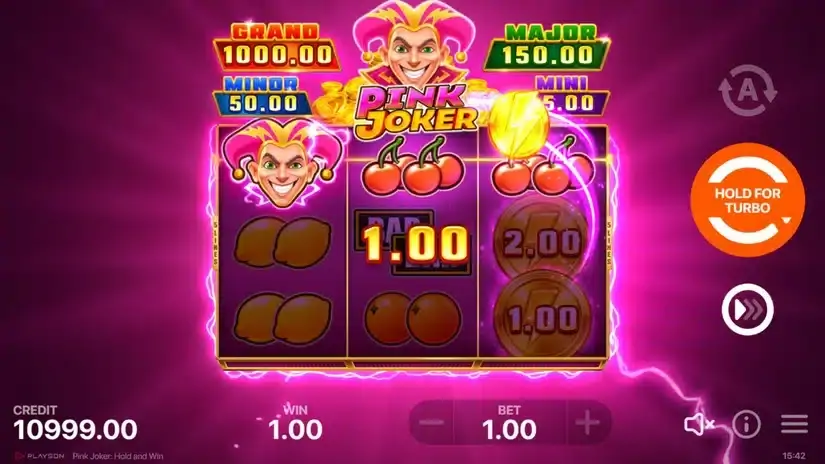 Pink Joker: Hold and Win slot screenshot 2