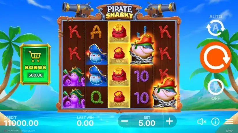 Pirate Sharky slot screenshot 