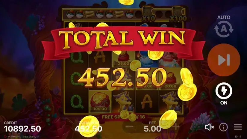 Pirate Sharky slot screenshot 