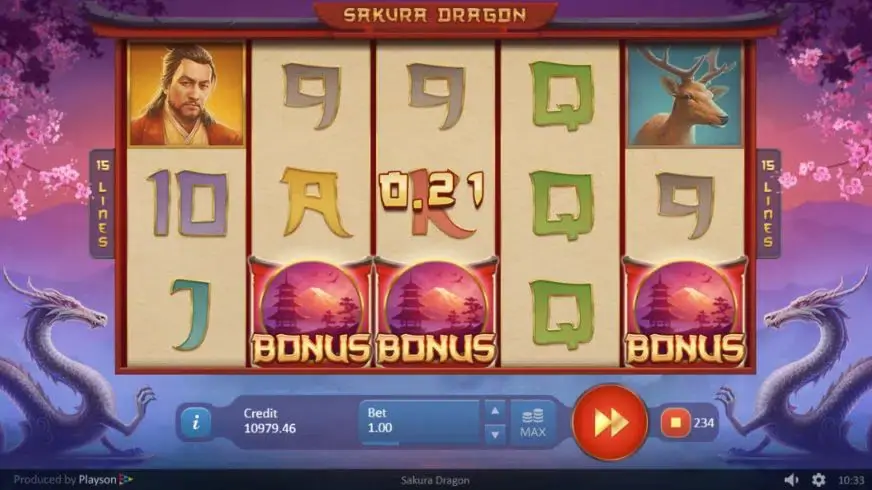Sakura Dragon slot screenshot 3