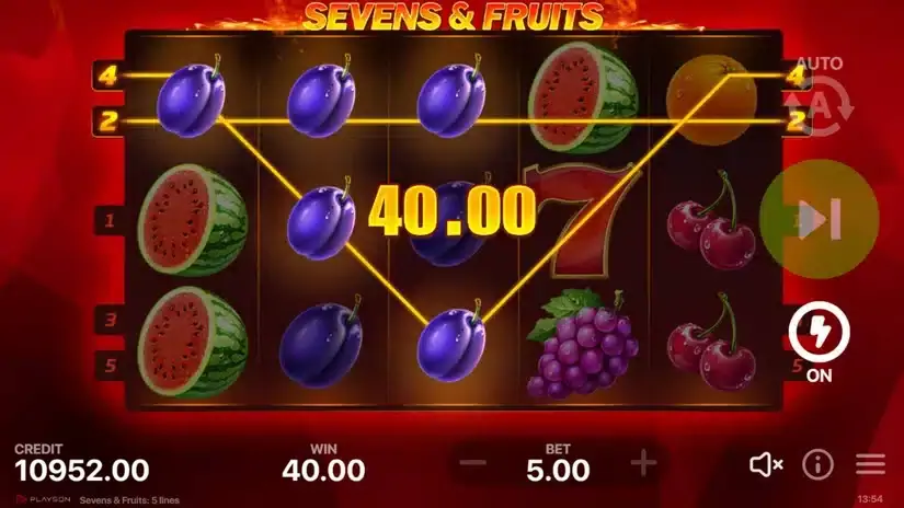 Sevens & Fruits slot screenshot 4