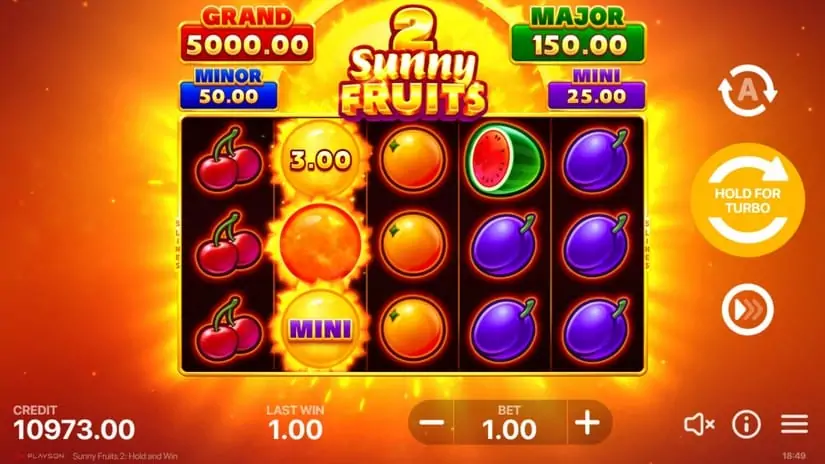 Sunny Fruits 2: Hold and Win slot screenshot 2