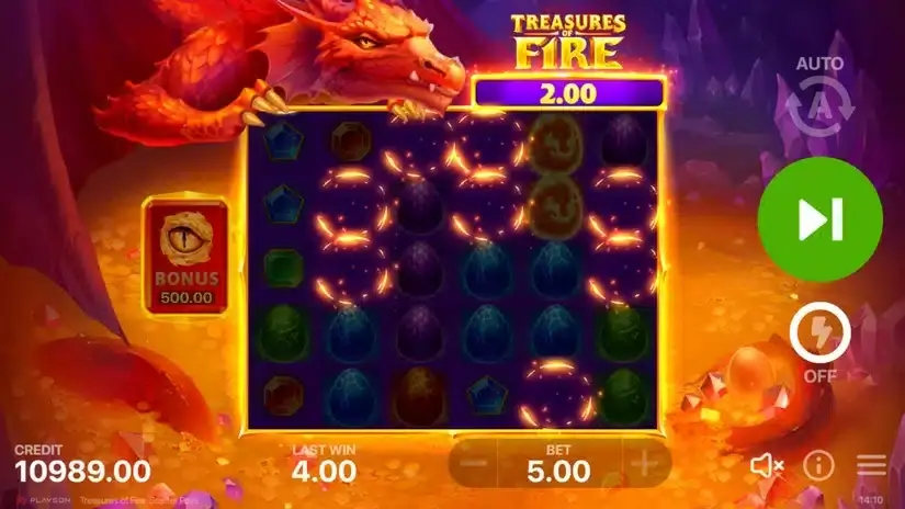 Treasures of Fire: Scatter Pays slot screenshot 2