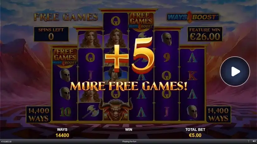 Age Of The Gods Maze Keeper slot screenshot 7