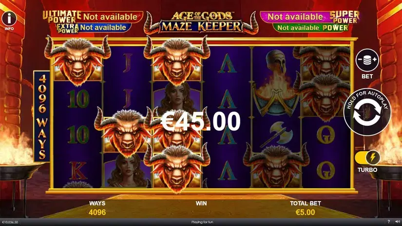 Age Of The Gods Maze Keeper slot screenshot 3