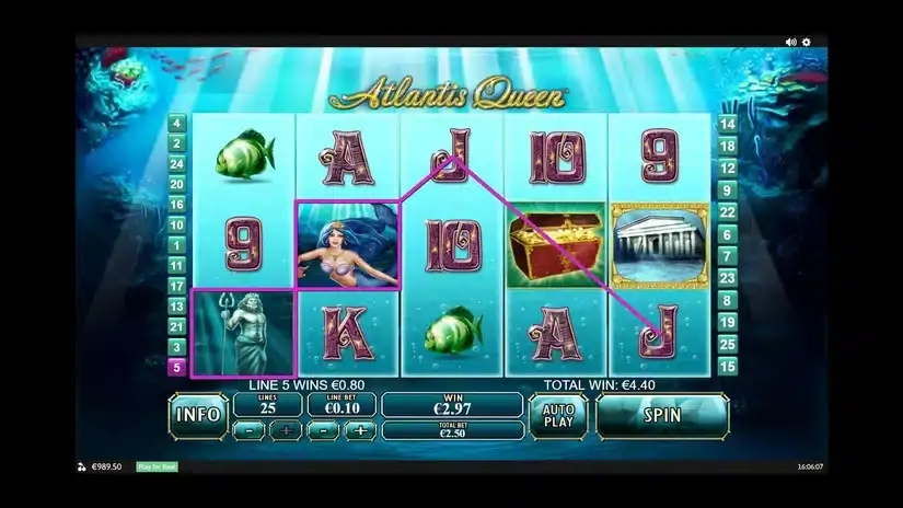 Atlantis Queen slot screenshot 3