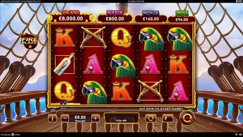Buccaneer Bells Fire Blaze Golden slot screenshot 