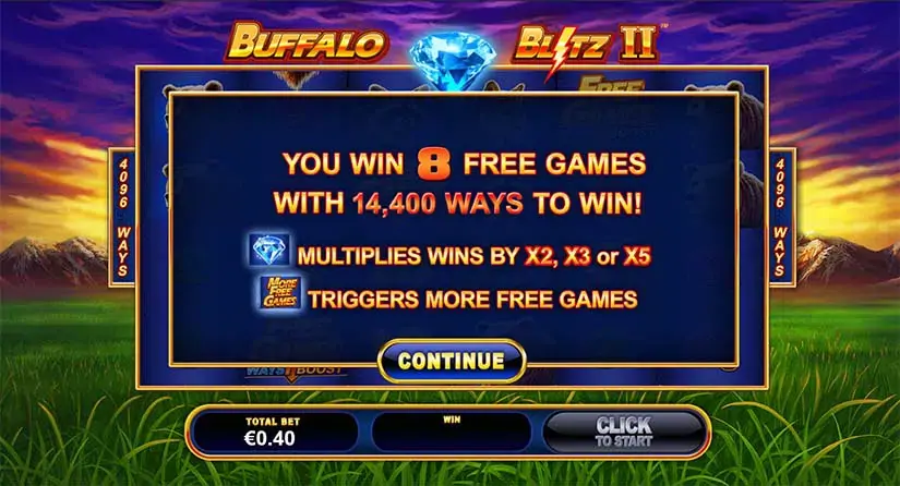 Buffalo Blitz II slot screenshot 3