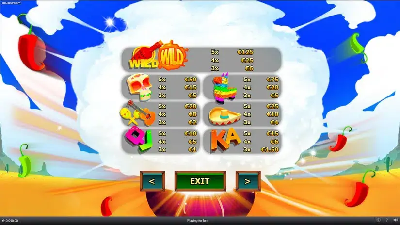 Chili Eruption Thundershots slot screenshot 6