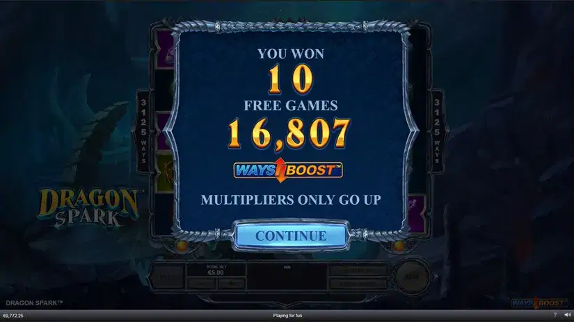 Dragon Spark slot screenshot 3