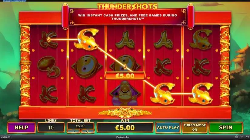 Dragon’s Hall Thundershots slot screenshot 