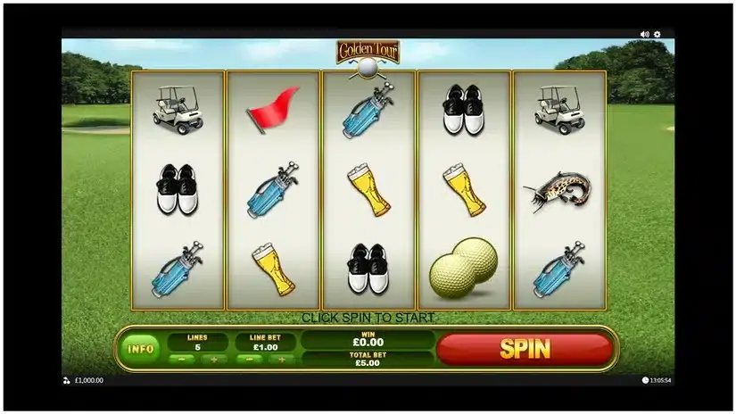 Golden Tour Slot – Free Demo, RTP, Features and slot screenshot 
