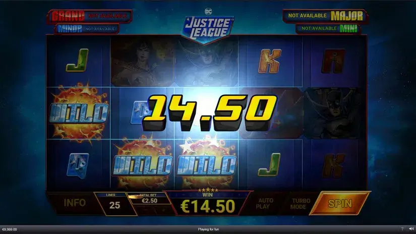 Justice League Comic slot screenshot 3