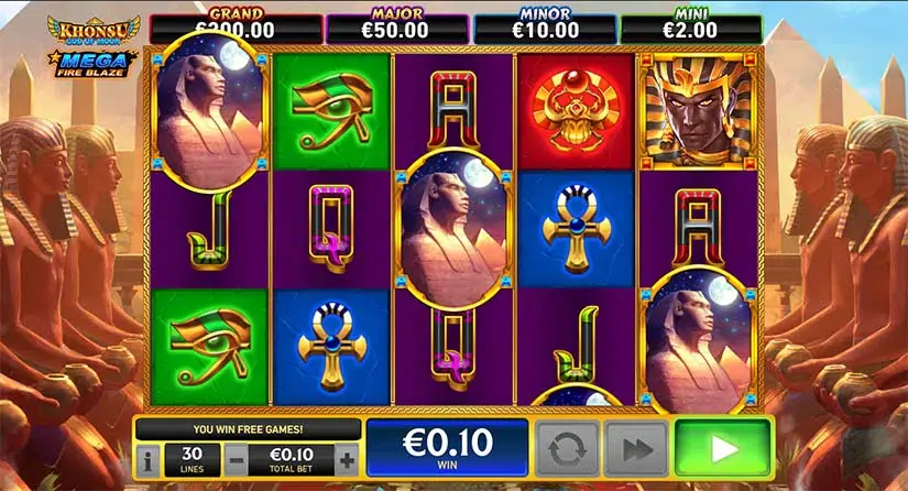 Khonsu God of Moon Mega Fire Blaze slot screenshot 2