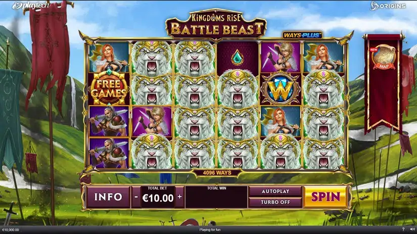 Kingdoms Rise Battle Beast slot screenshot 2