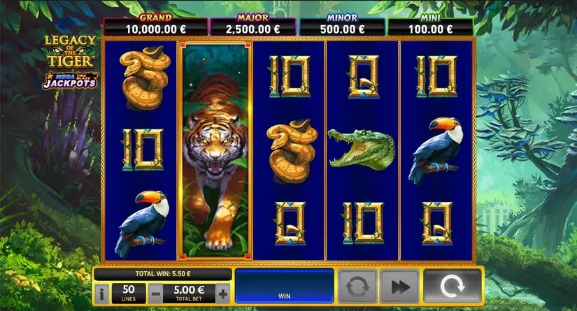 Legacy of the Tiger Mega Fire Blaze Jackpots slot screenshot 3