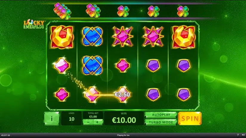 Lucky Emeralds slot screenshot 2
