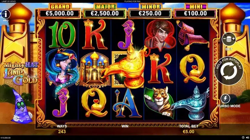 Mighty Hat Lamp Of Gold slot screenshot 1