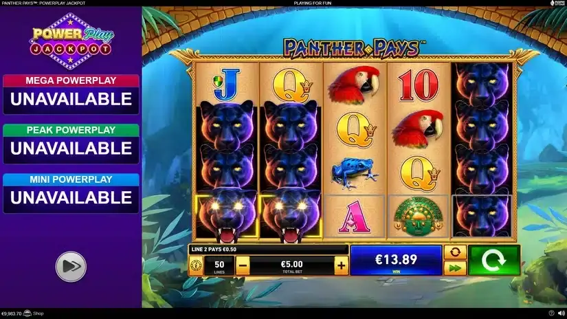 Panther Pays Power Play slot screenshot 3