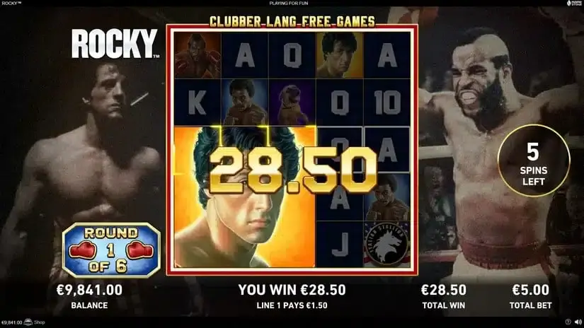 Rocky Slot – Free Demo, RTP, Bonus Features and slot screenshot 5