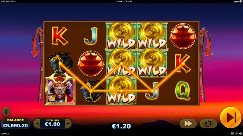 Samurai Fury slot screenshot 2