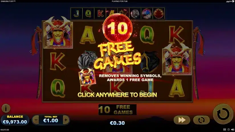 Samurai Fury slot screenshot 3