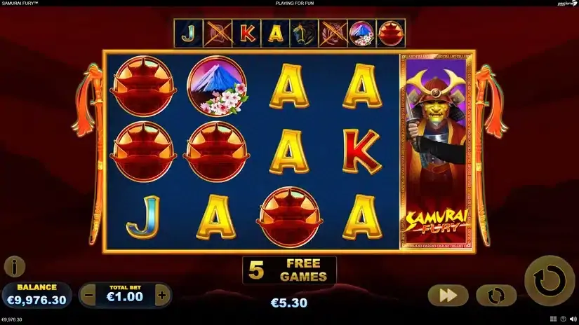 Samurai Fury slot screenshot 5