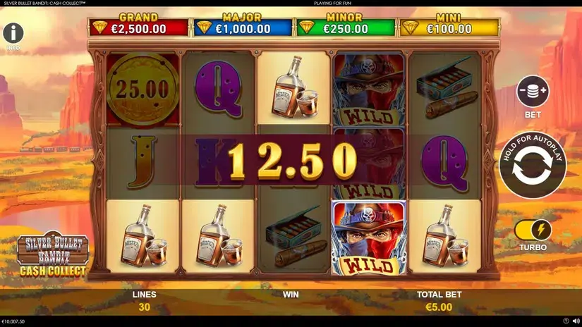 Silver Bullet Bandit Cash Collect slot screenshot 6