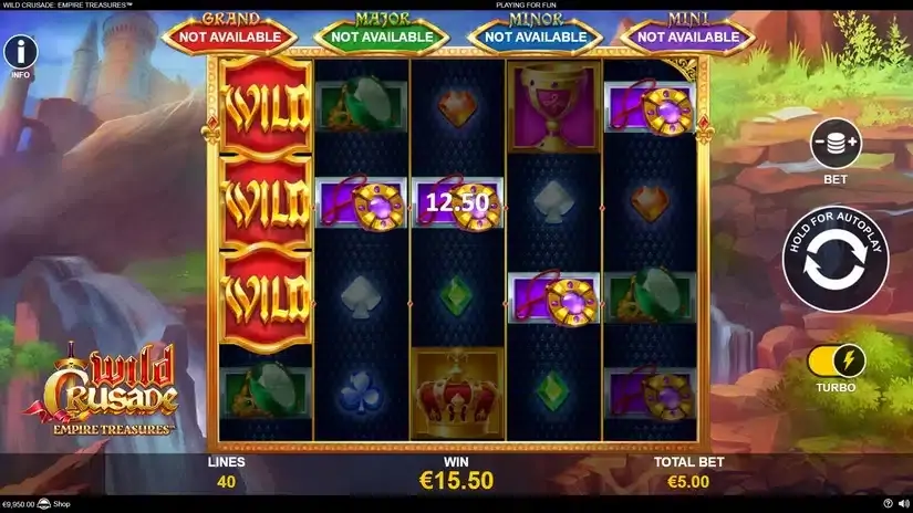 Wild Crusade Empire Treasures slot screenshot 3