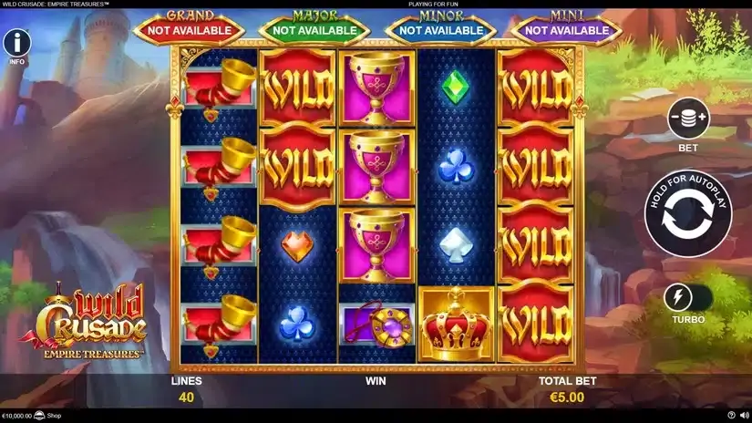 Wild Crusade Empire Treasures slot screenshot 1
