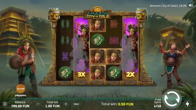 Amazon City Of Gold slot screenshot 3
