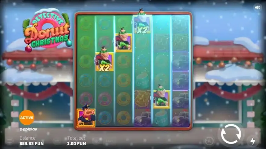Detective Donut Christmas slot screenshot 2