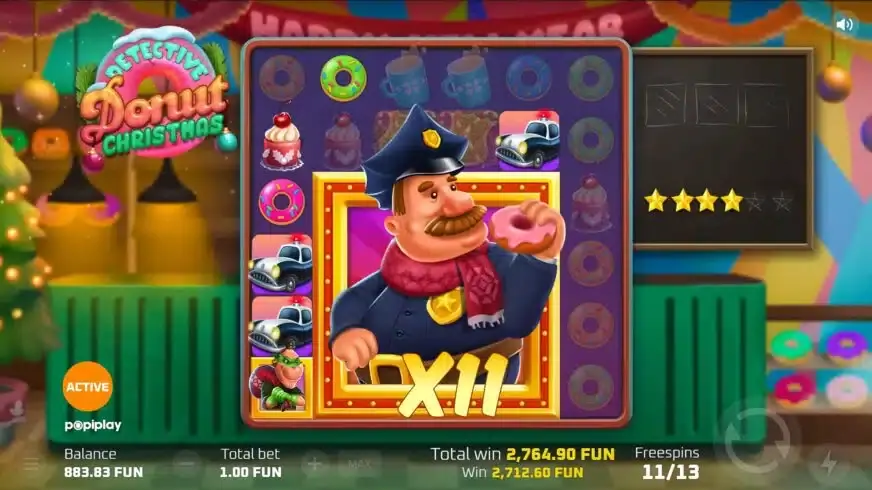 Detective Donut Christmas slot screenshot 7