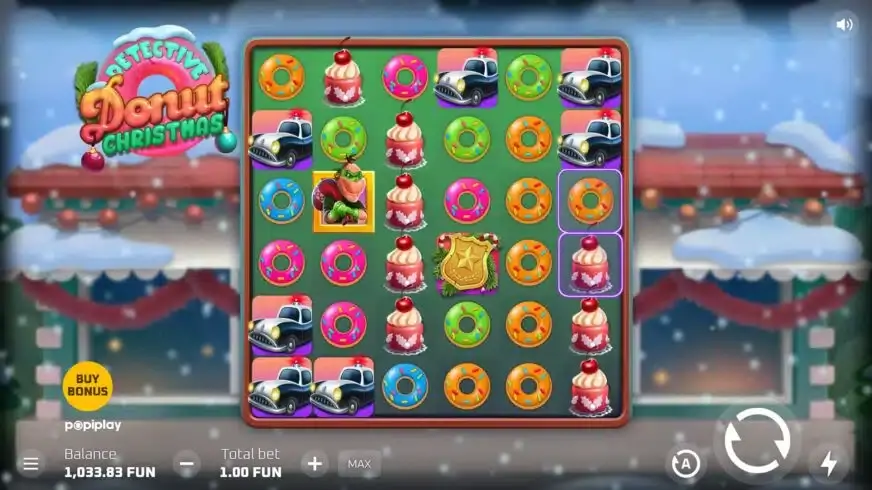 Detective Donut Christmas slot screenshot 1