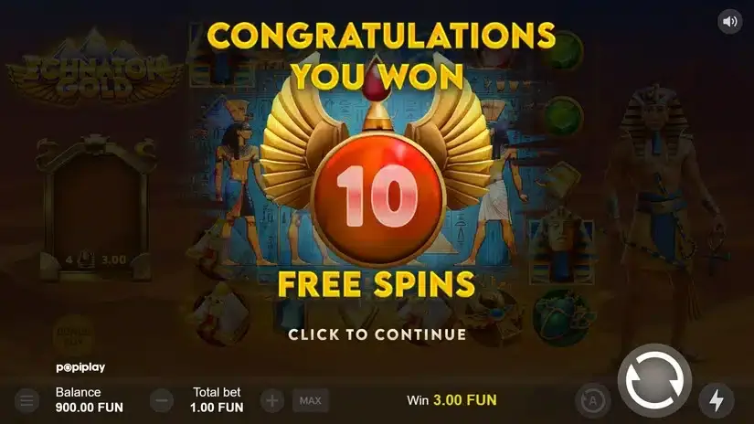 Echnaton Gold slot screenshot 3