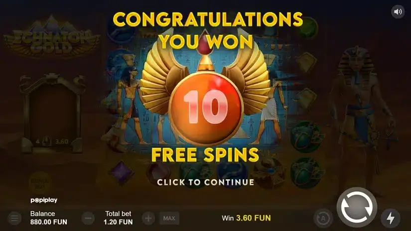 Echnaton Gold slot screenshot 3