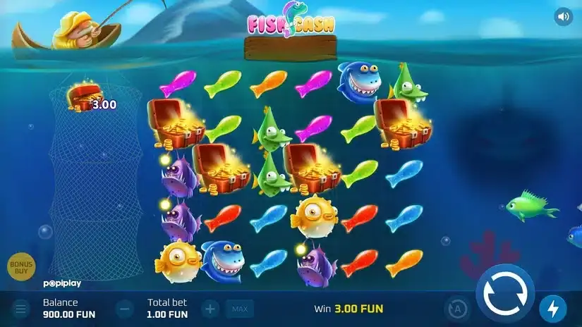 Fish and Cash slot screenshot 2
